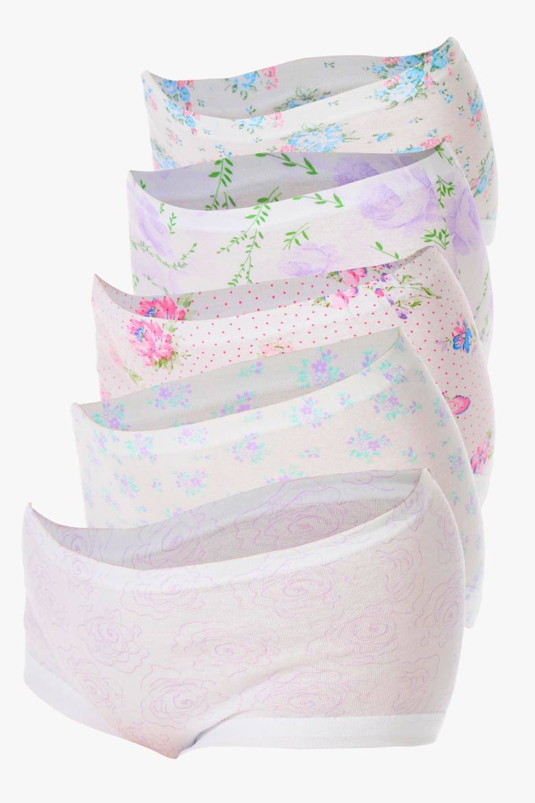 Slip Floral 5er Sparpack bunt Größe 52