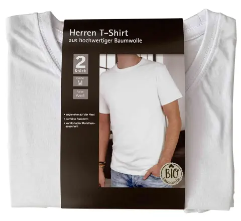 Herren T-Shirt Doppelpack weiß