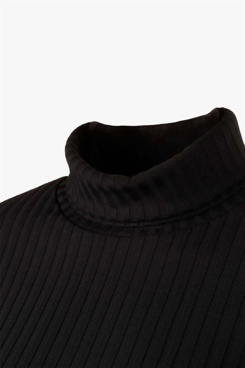 Rollkragen-Shirt schwarz