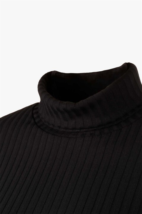 Rollkragen-Shirt schwarz