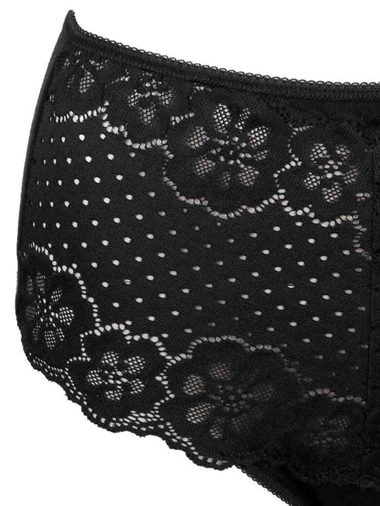 Slip mit breiter Spitze schwarz