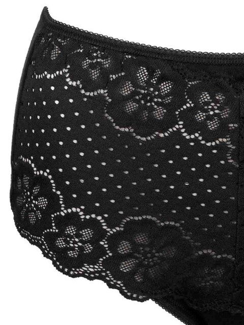 Slip mit breiter Spitze schwarz
