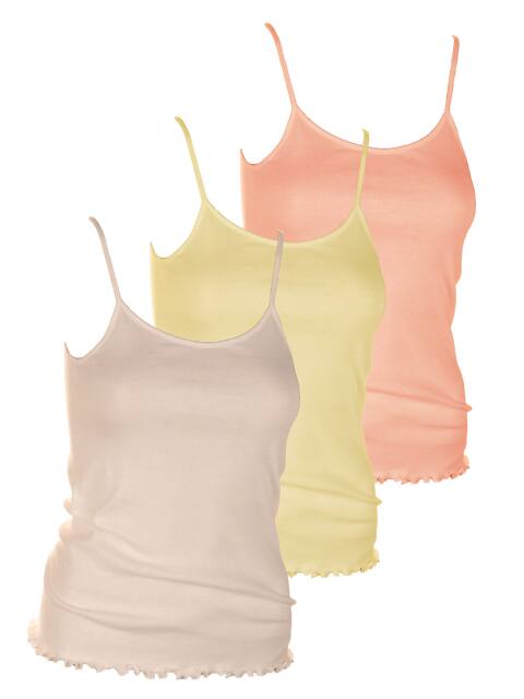 Spaghetti-Top 3er Pack pastell