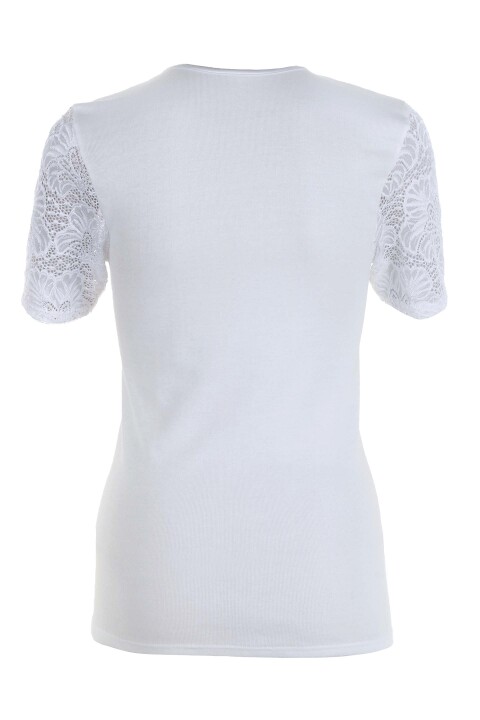 Shirt mit Spitze weiß