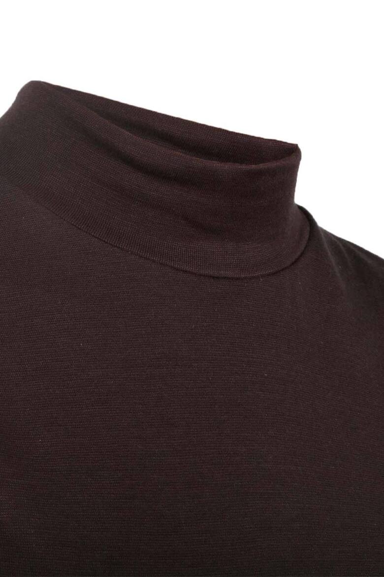 Shirt mit Stehbund kaffee