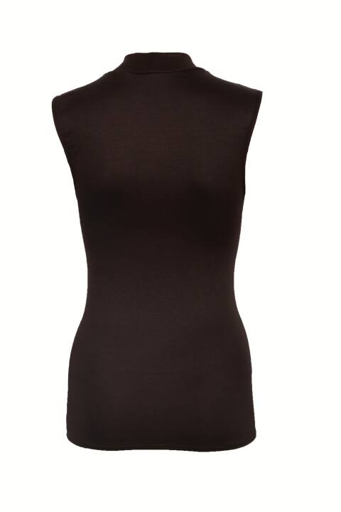 Shirt mit Stehbund kaffee