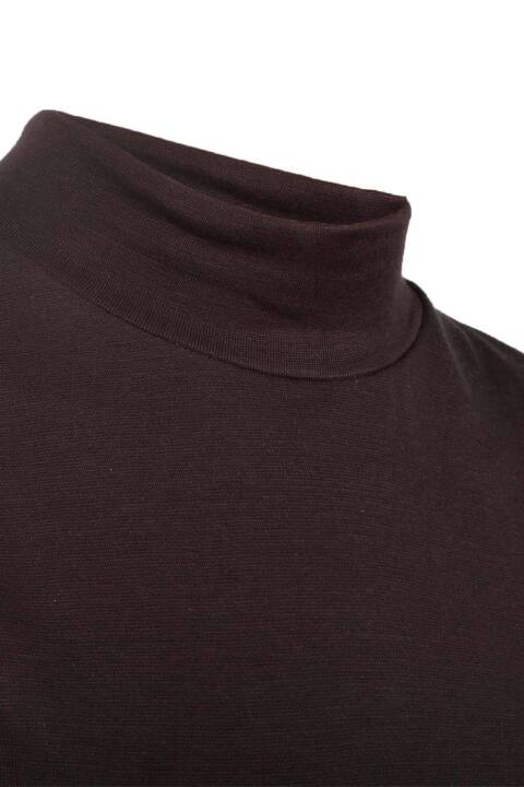 Shirt mit Stehbund kaffee