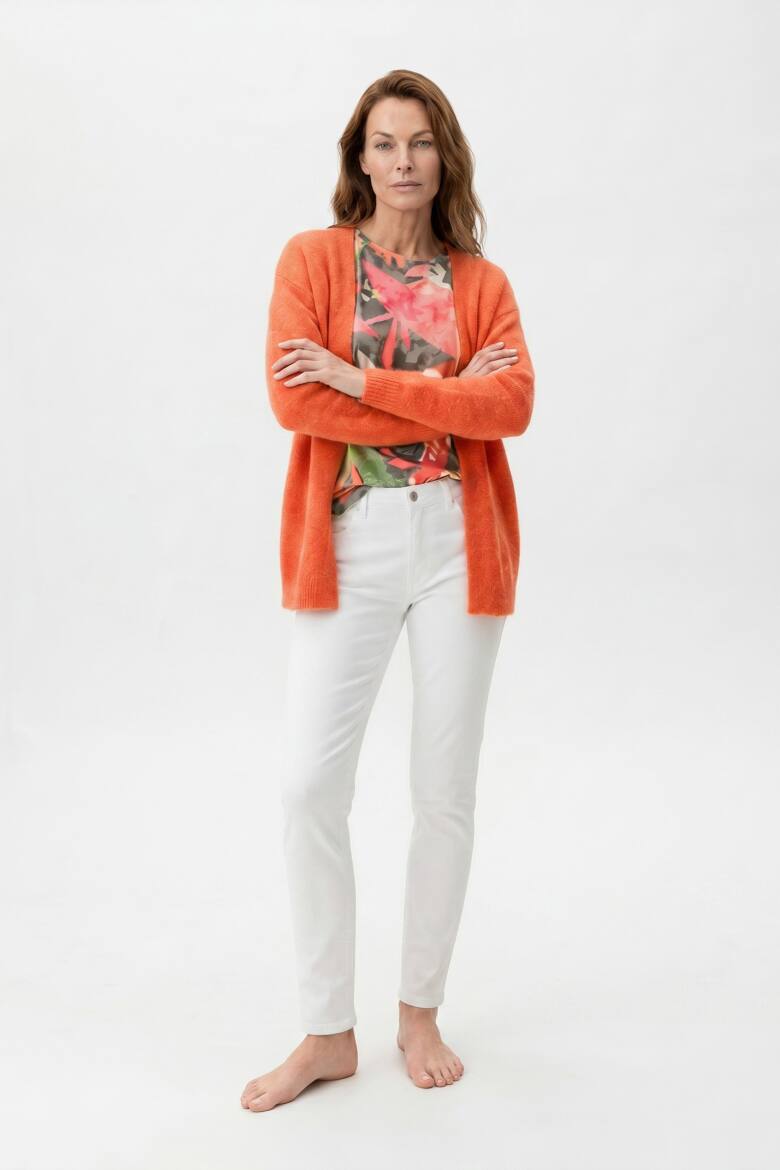 Damen Strickjacke in orange