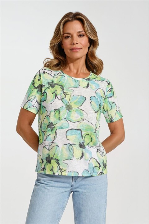 Damen Shirt mit Ausbrenner Muster