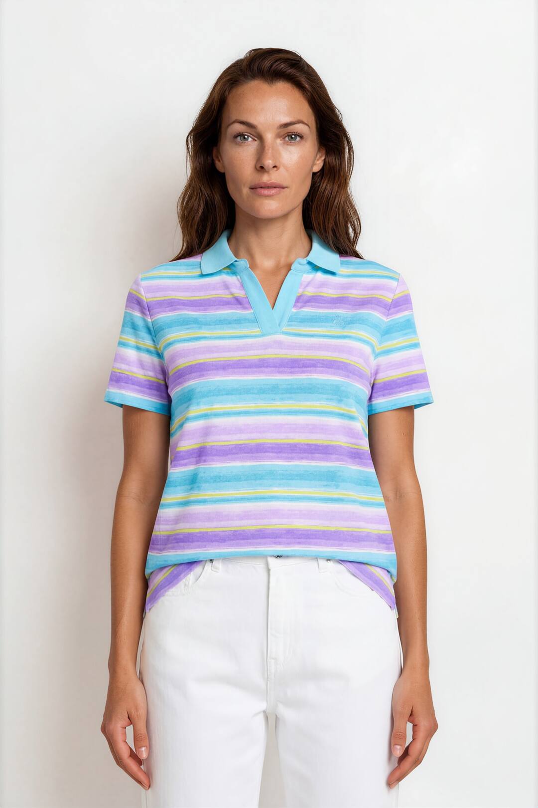 Damen Poloshirt mit Kragen