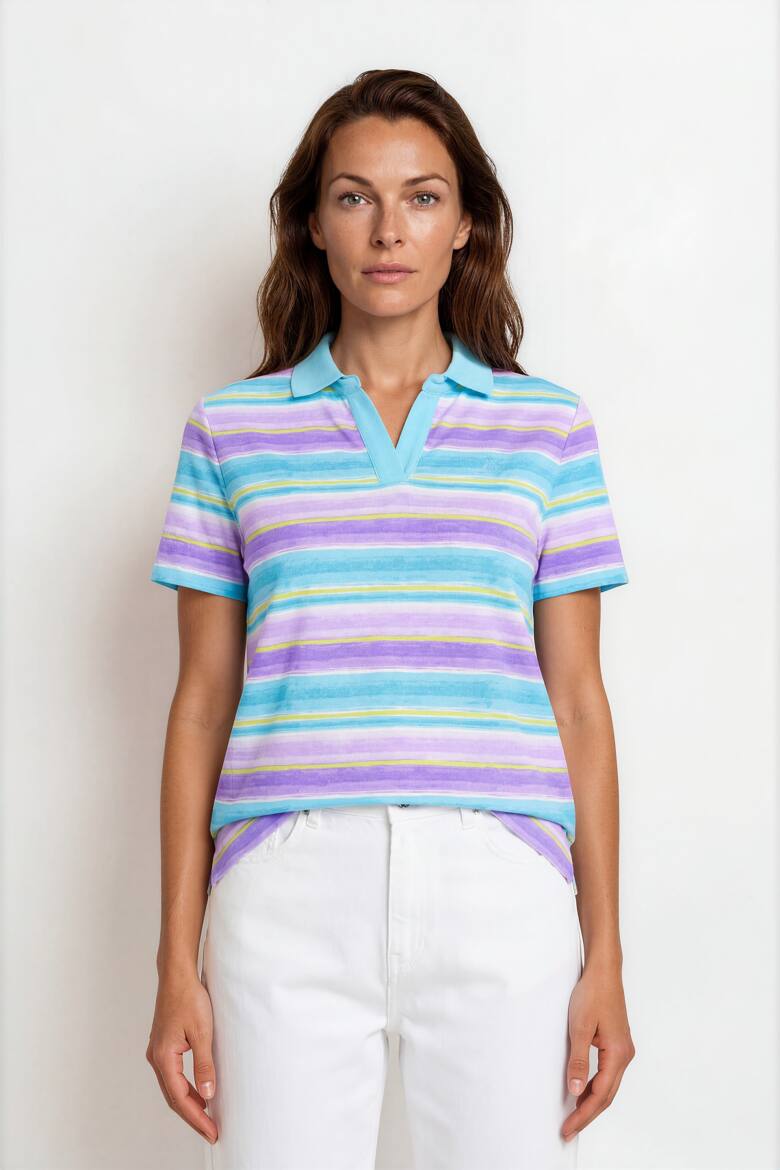 Damen Poloshirt mit Kragen