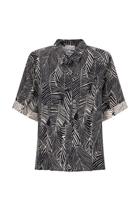 Bluse mit Palmenprint