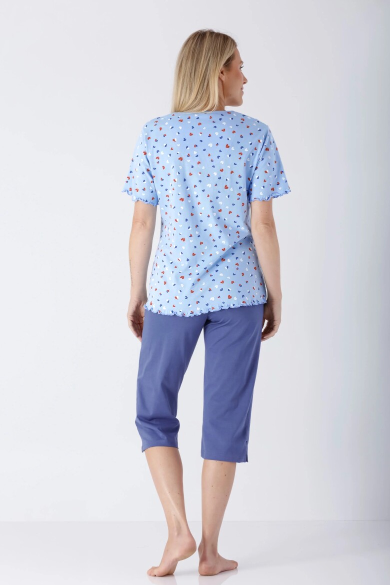 Damen Schlafanzug in hellblau