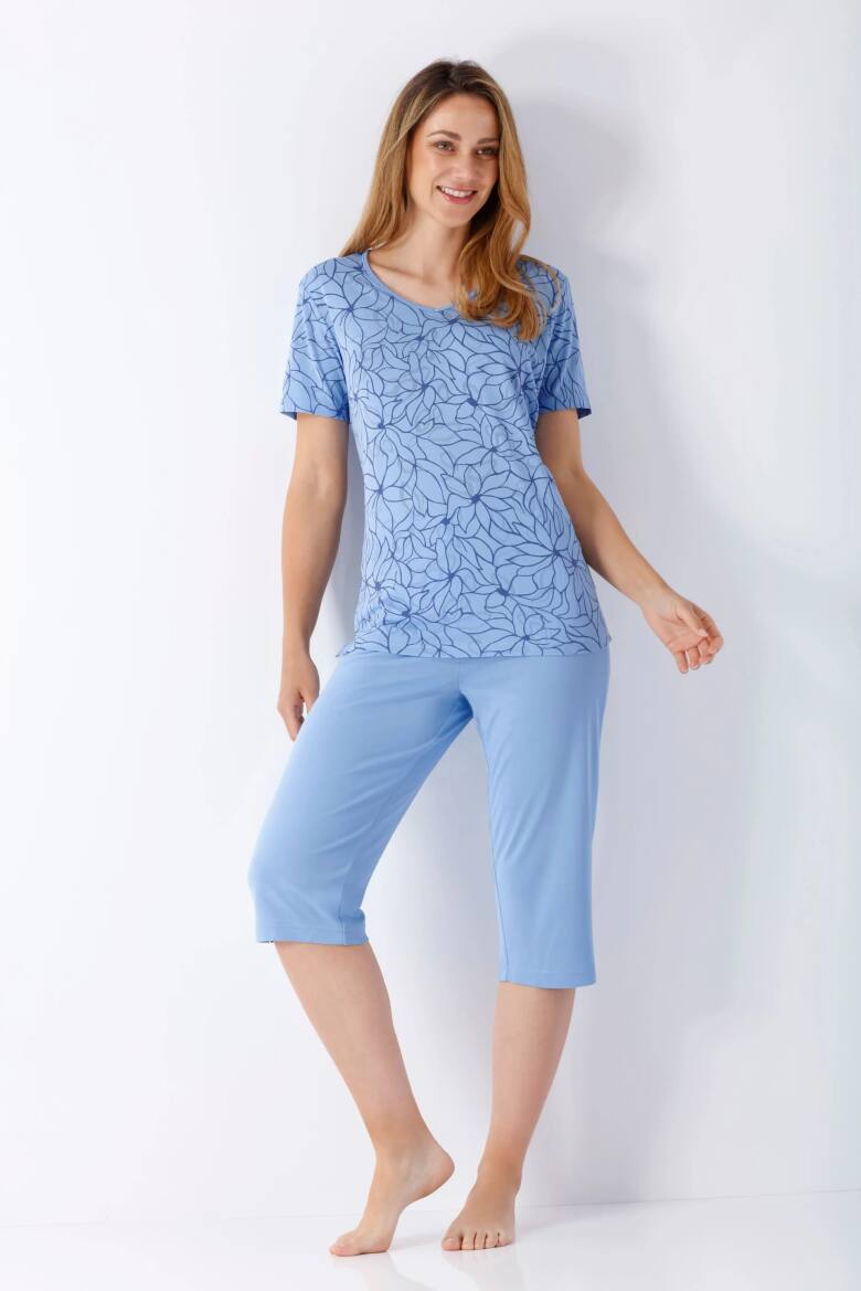 Damen Schlafanzug mit Blumenmuster