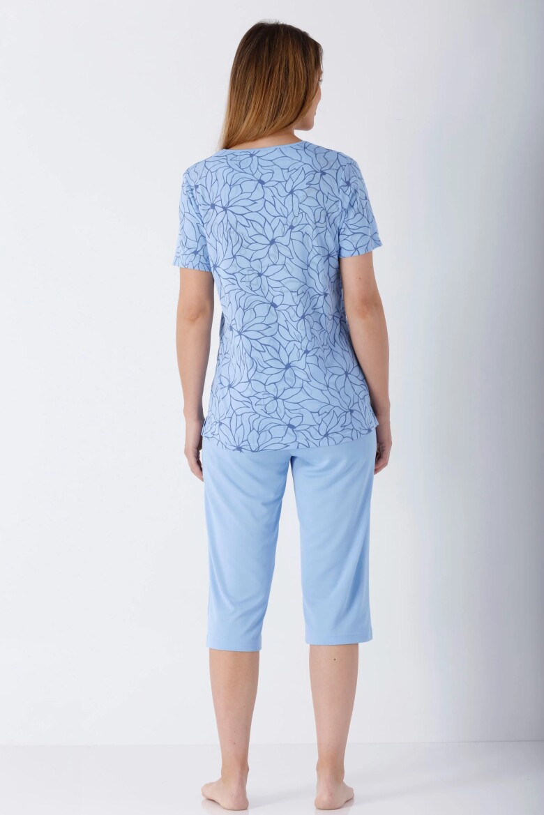 Damen Schlafanzug mit Blumenmuster