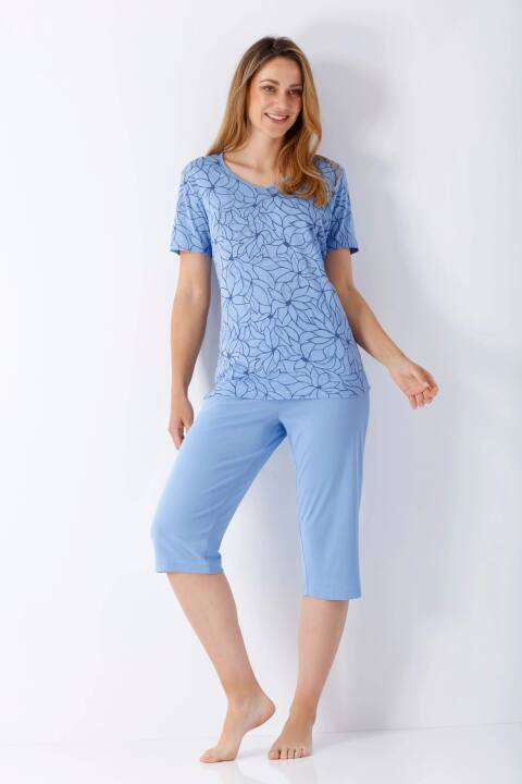 Damen Schlafanzug mit Blumenmuster