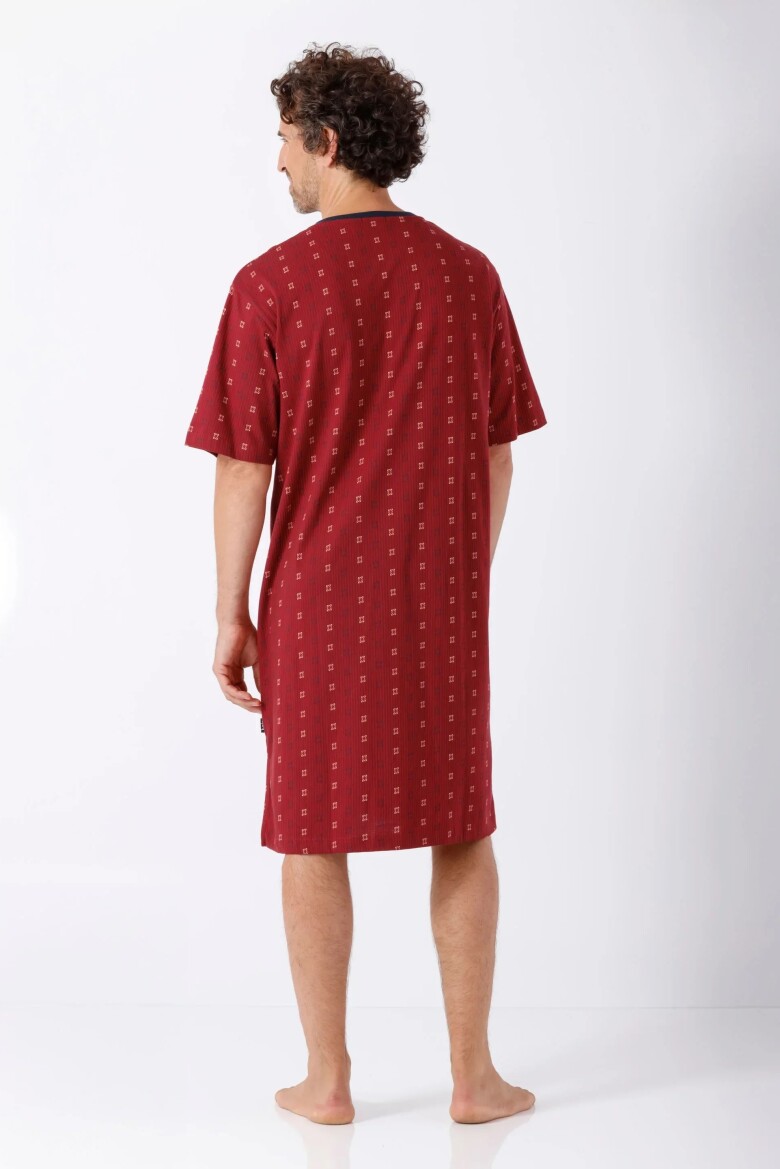 Herren Nachthemd rot 110cm Länge