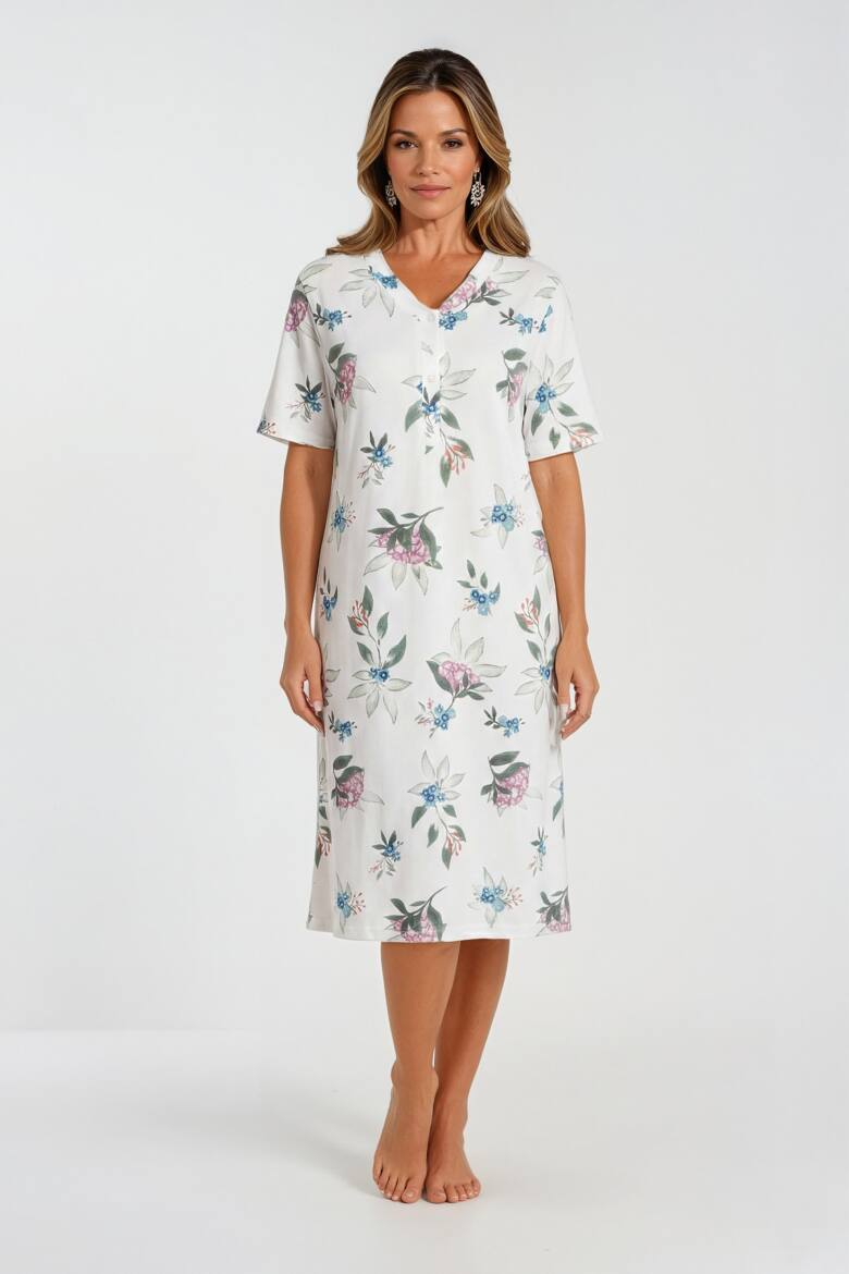Damen Nachthemd mit floralem Print