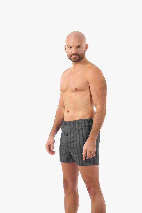Boxershorts grau-gestreift